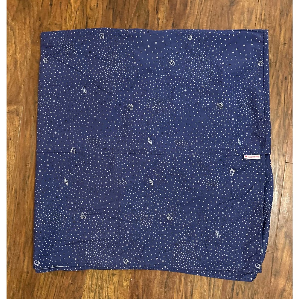 Babyletto Space Themed Crib Skirt Galaxy Blue Stars